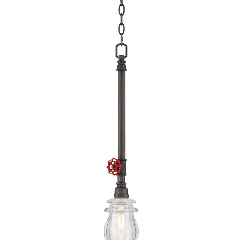 Image 1 Morril 4 1/2" Wide Antique Bronze Mini Pendant Light
