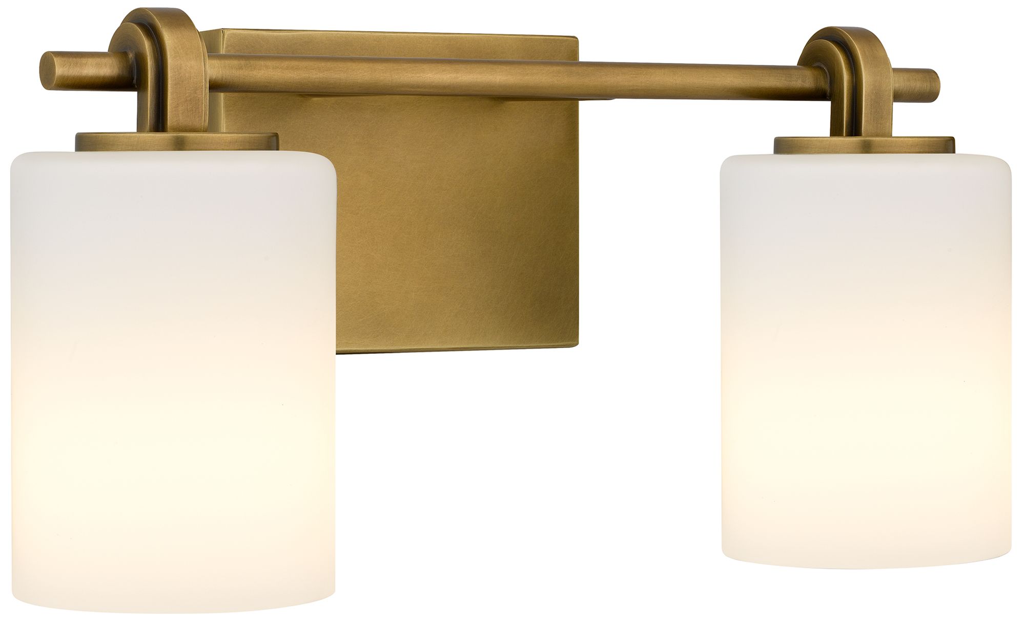 Image 2 Morris 2-Light Weathered Brass Vanity Light