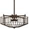 Morris 20 1/2"W Oil-Rubbed Bronze 4-Light Metal Wire Pendant