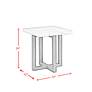 5_Morris 22" Wide White Marble and Espresso Wood Coffee Table more views