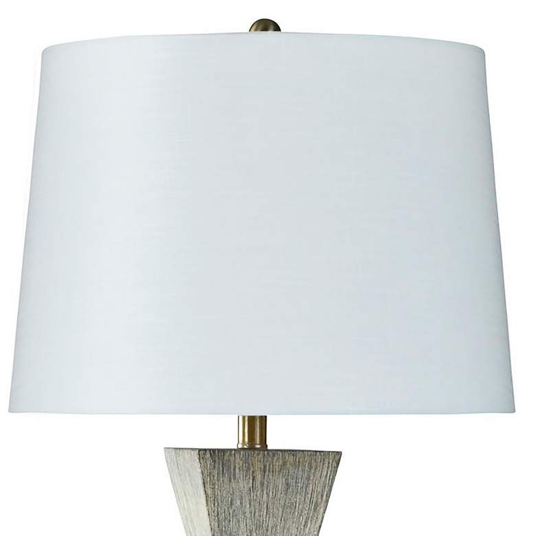 Image 2 Morris 33" Grey Table Lamp With Bronze Accents more views