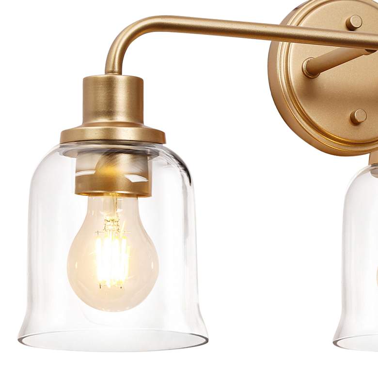 Image 2 Morrisave 22 3/4" Wide Satin Gold 3-Light Vanity Bath Light more views