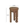 Morse 14" Wide Cognac Brown Wood Round Accent Table