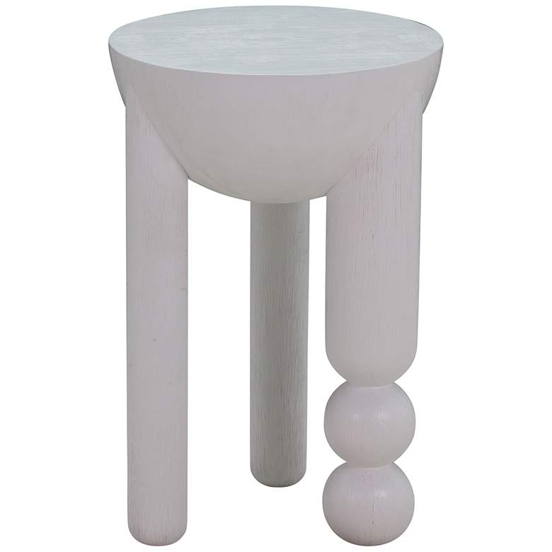 Image 1 Morse 14" Wide White Wood Round Accent Table
