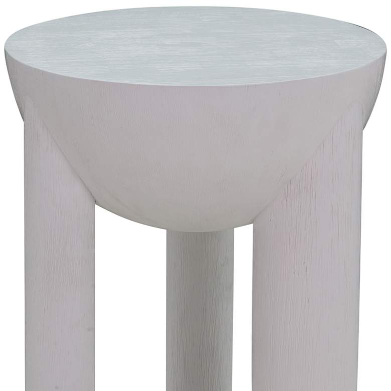 Image 2 Morse 14 inch Wide White Wood Round Accent Table more views