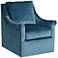 Morton Blue Velvet Swivel Armchair