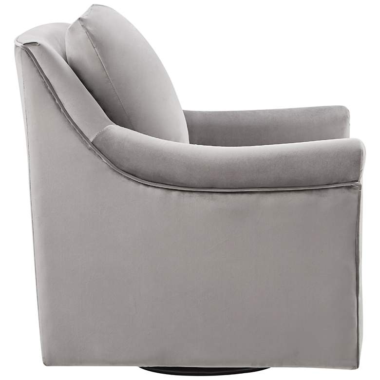 Image 5 Morton Gray Fabric Swivel Lounge Chair more views