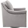 Morton Gray Fabric Swivel Lounge Chair