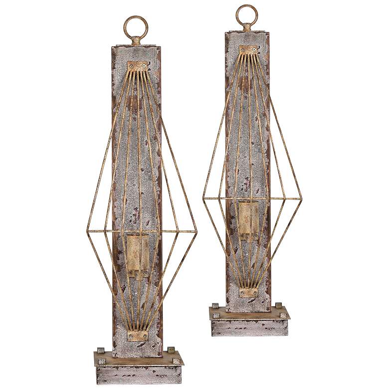 Image 1 Morton Rustic Industrial Table Lamps - Set of 2