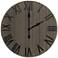Mortonsen Rustic Gray Wood 21" Round Wall Clock