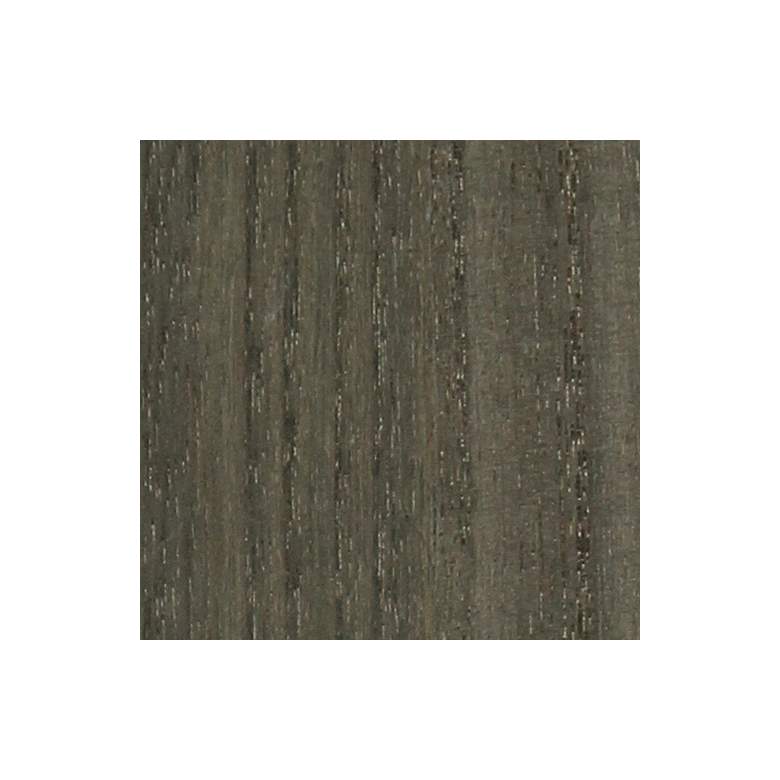 Image 4 Mortonsen Rustic Gray Wood 21" Round Wall Clock more views