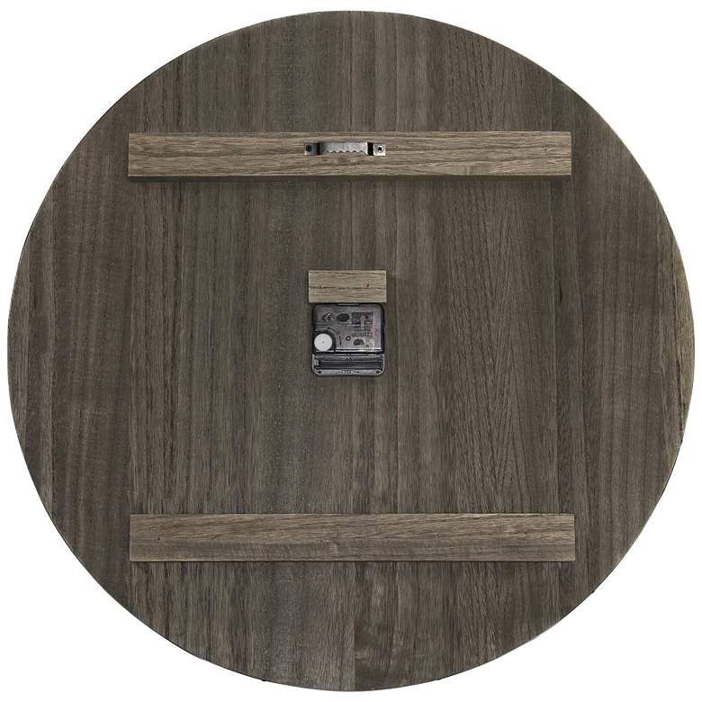 Image 5 Mortonsen Rustic Gray Wood 21" Round Wall Clock more views
