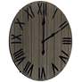 Mortonsen Rustic Gray Wood 21" Round Wall Clock
