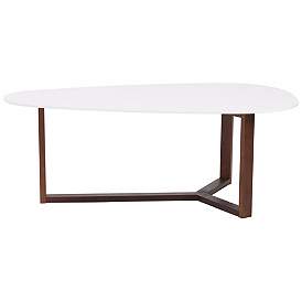 Image2 of Morty White Modern Coffee Table more views