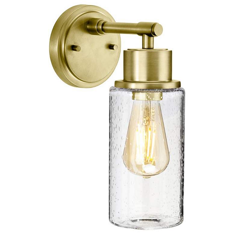 Image 1 Morvah 1 Light Bath Light in Brushed Brass