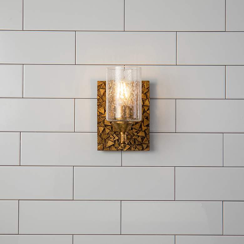 Image 3 Mosaic 1-Light Wall Sconce In Antique Gold more views