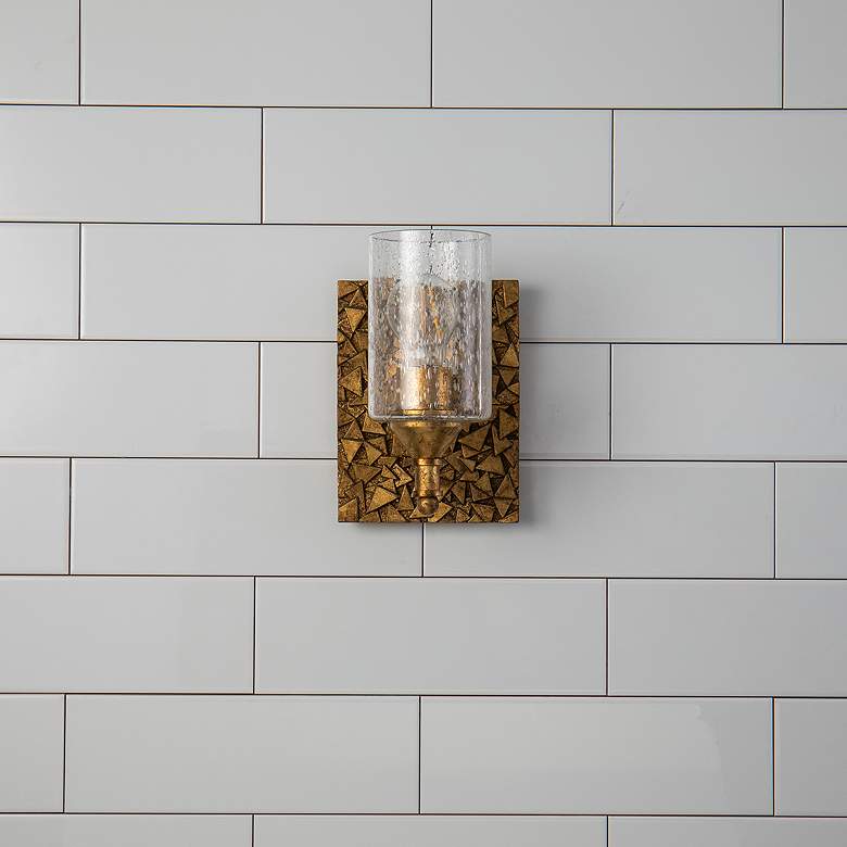 Image 4 Mosaic 1-Light Wall Sconce In Antique Gold more views