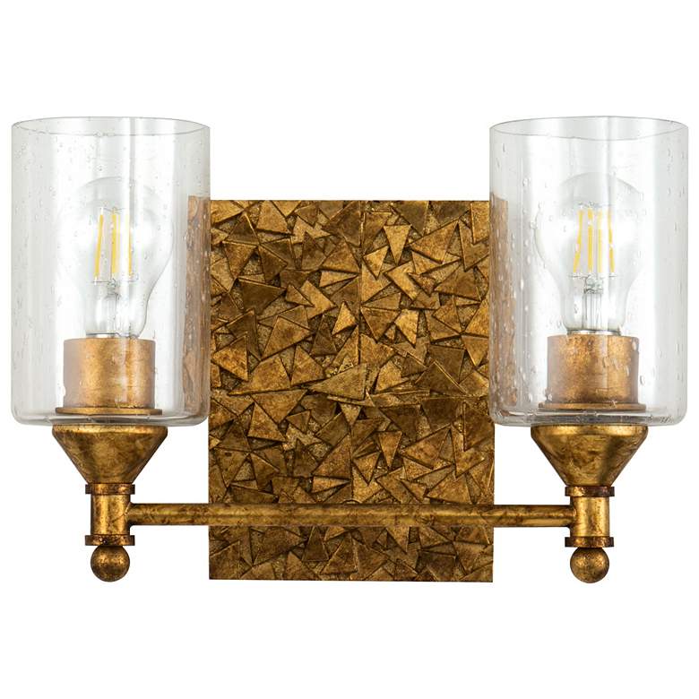 Image 1 Mosaic 2-Light Vanity Light In Antique Gold