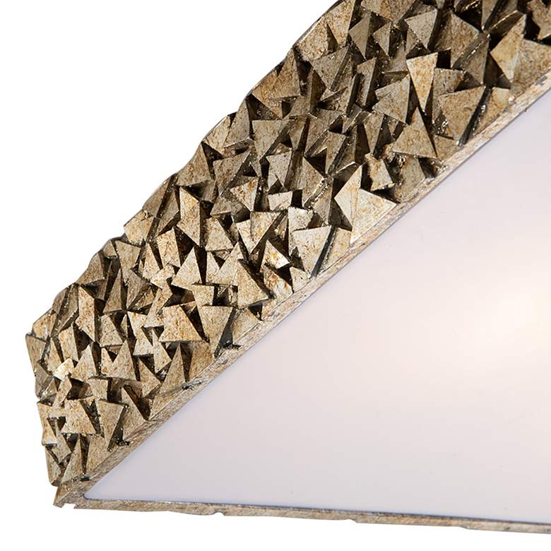 Image 4 Mosaic 20 inch Wide Antique Silver Leaf Square Ceiling Light more views
