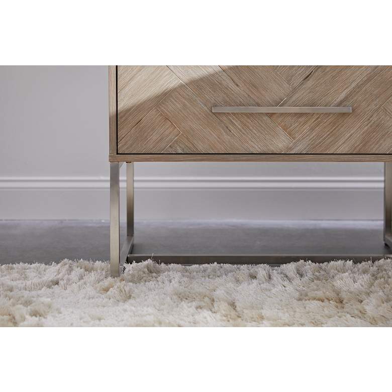 Image 7 Mosaic 29 1/2" Wide Natural Gray Wood 2-Drawer Nightstand more views