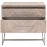 3_Mosaic 29 1/2" Wide Natural Gray Wood 2-Drawer Nightstands Set of 2 more views