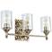 Mosaic 3-Light Vanity Light In Antique Silver