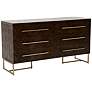 Mosaic 62" Wide Java Wood 6-Drawer Modern Double Dresser