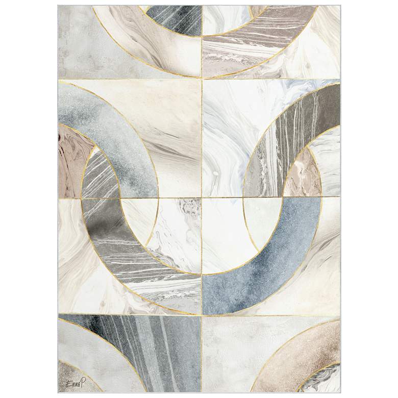 Image 1 Mosaic Serenity Washable Geometric Art Area Rug size 8'x10'