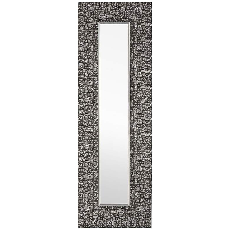 Image 2 Mosaic Silver 9 1/4 inch x 27 3/4 inch Accent Wall Mirrors Set of 3