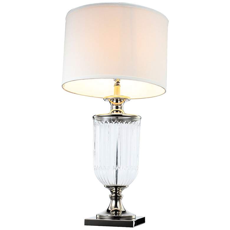 Image 1 Mosby Ribbed Glass Urn Table Lamp
