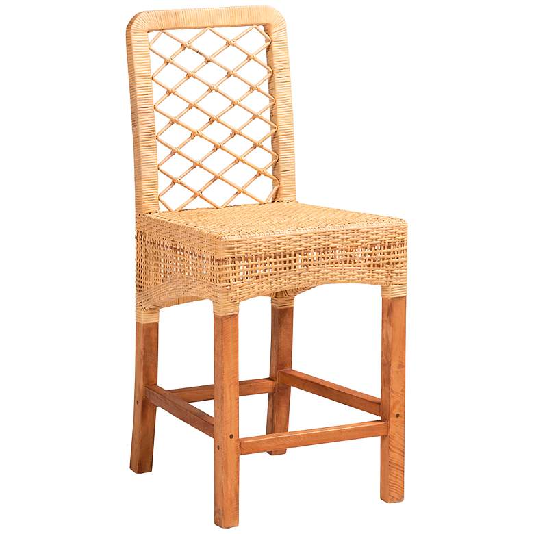 Image 1 Moscow 24 1/2" Natural Walnut Brown Counter Stool