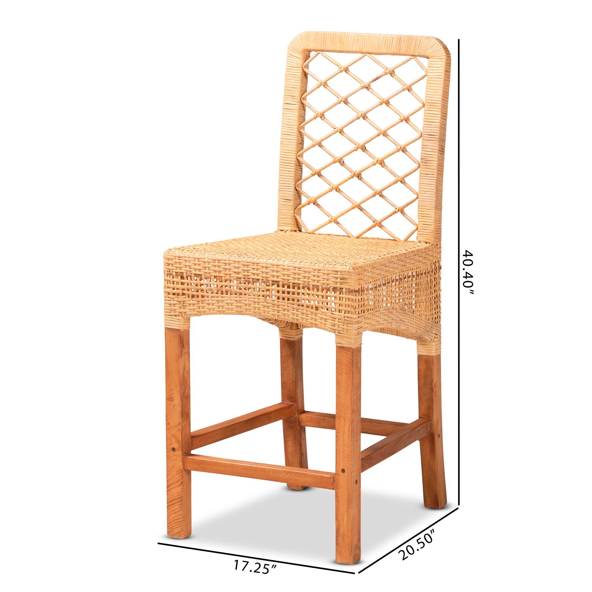 Moscow 24 1/2" Natural Walnut Brown Counter Stool