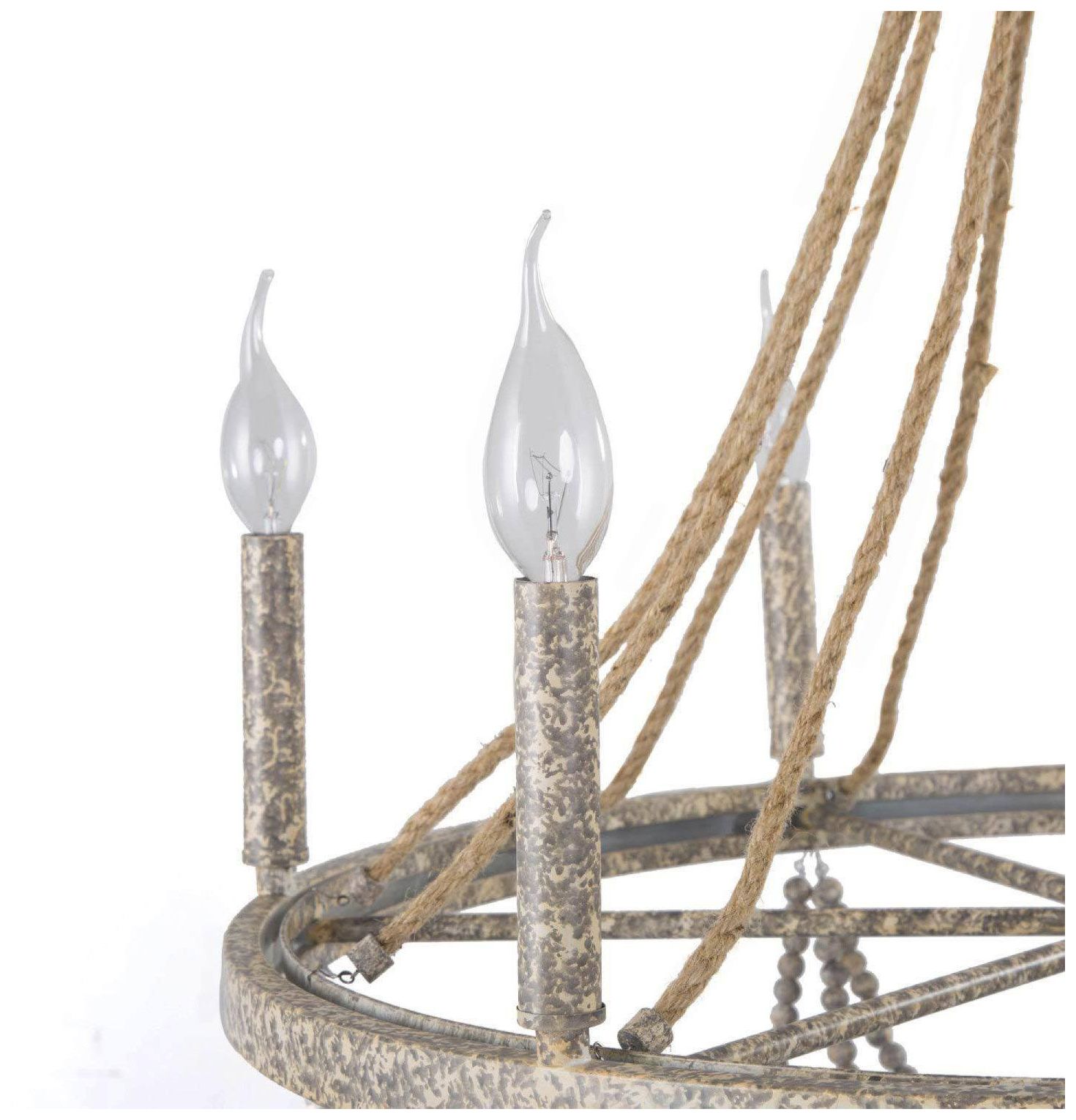 Image 4 Mosgan Empire 25.5" Wide 6-Light Wood Beaded Chandelier more views