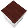 Mosholu 15" Wide White and Nut Brown Nightstands Set of 2