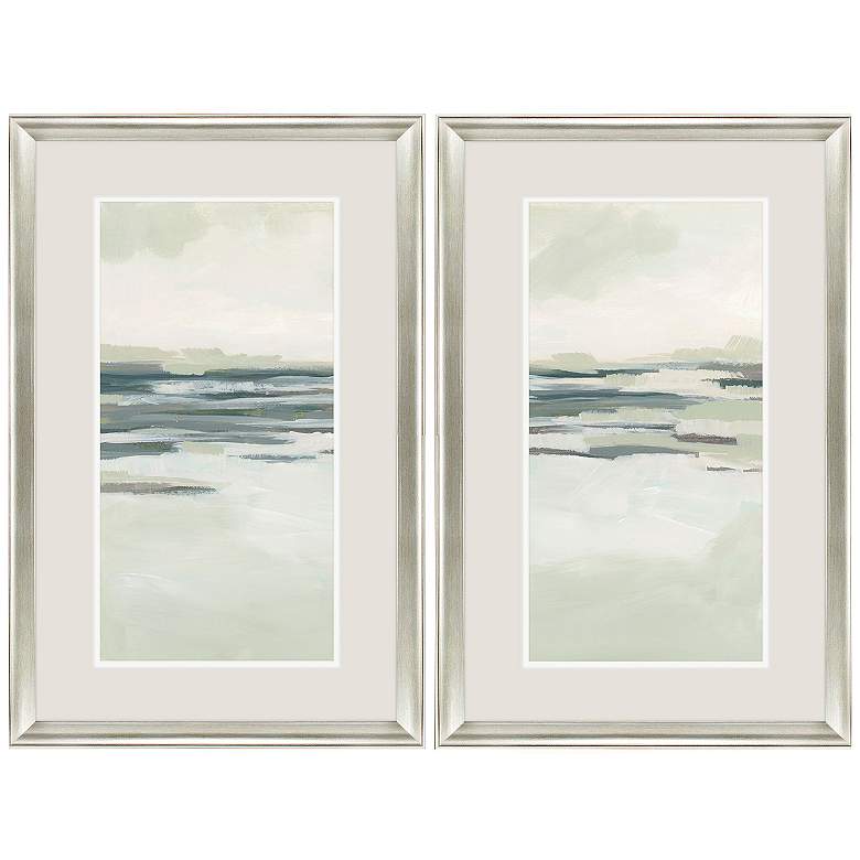 Image 1 Moss Coastline I 21"W x 33"H Framed Art Set of 2