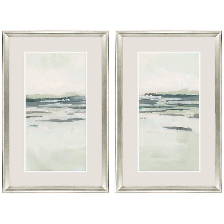 Image 1 Moss Coastline II 21"W x 33"H Framed Art Set of 2