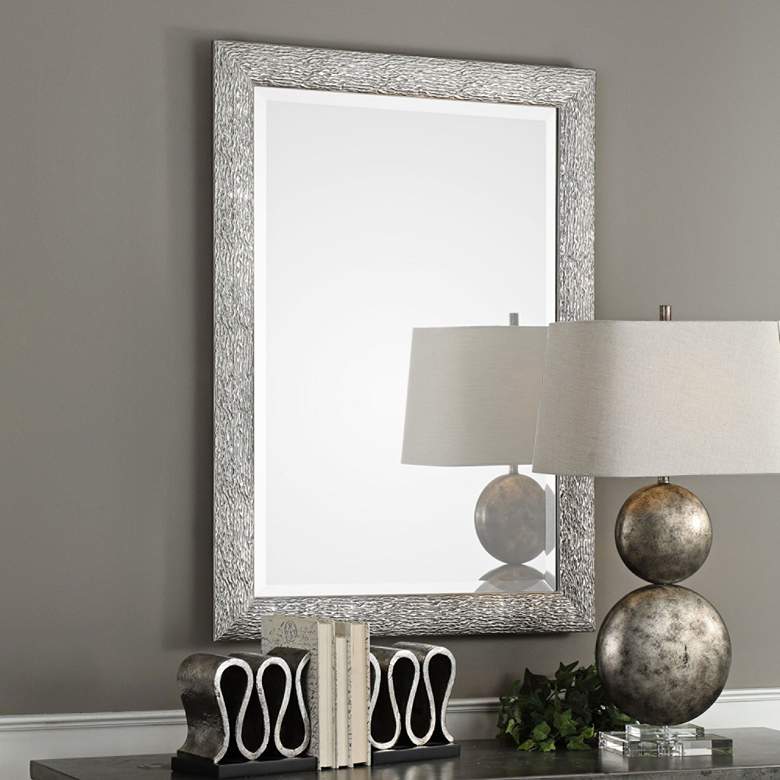 Image 1 Mossley Metallic Silver 30" x 42" Framed Wall Mirror