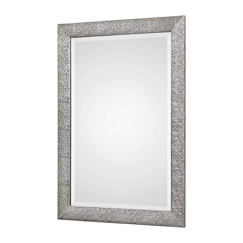 Image 3 Mossley Metallic Silver 30 inch x 42 inch Framed Wall Mirror more views