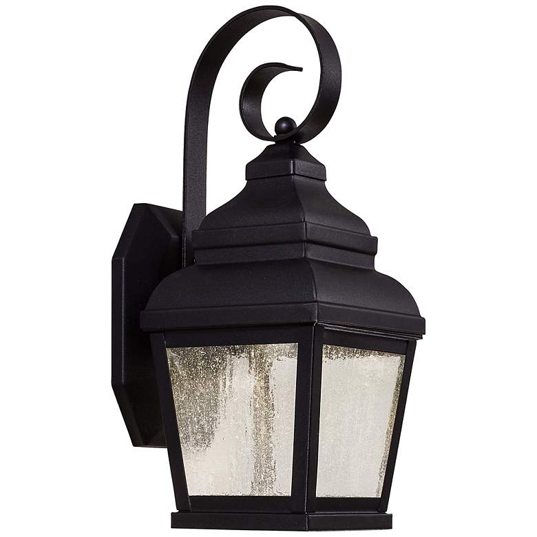Image 1 Mossoro 14 1/4" High Black LED Outdoor Wall Light