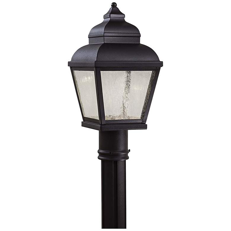 Image 1 Mossoro 16 3/4 inch High Black LED Outdoor Post Light