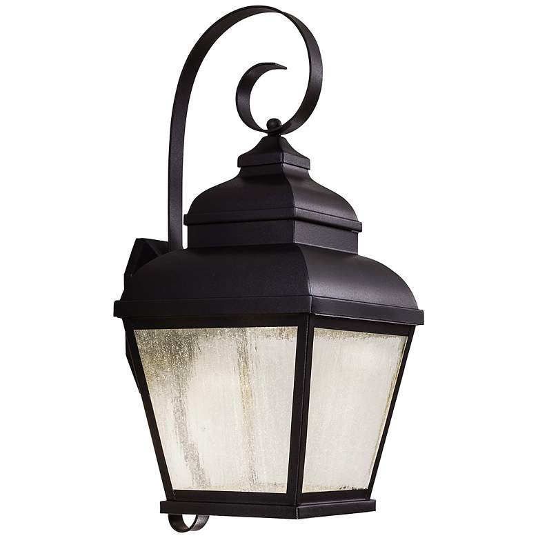 Image 1 Mossoro 22 3/4" High Black LED Outdoor Wall Light