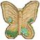 Mossy Butterfly 12" High Solar LED Outdoor Garden Statue