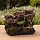 Mossy Rainforest 10"H 3-Tier LED Outdoor Tabletop Fountain