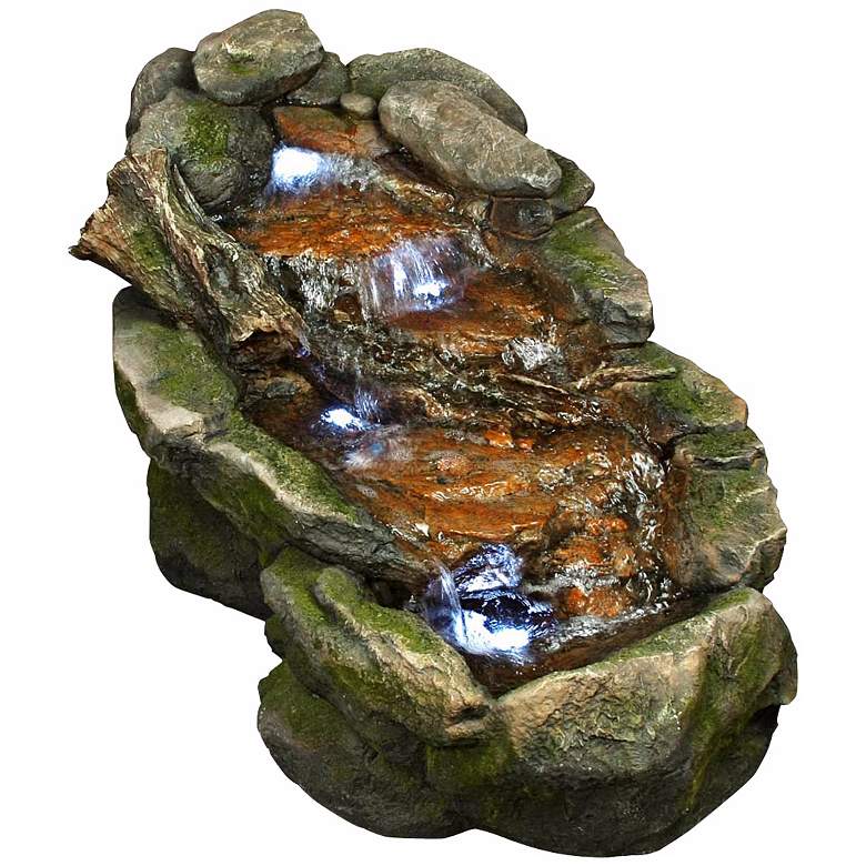 Image 1 Mossy Rocks LED 21 inch High Fountain