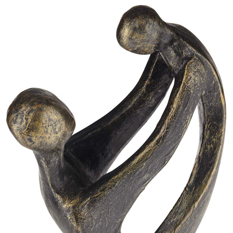 Image 3 Mother and Child 13 3/4" High Smooth Bronze Statue more views