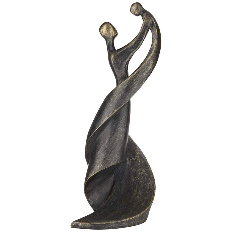 Image 5 Mother and Child 13 3/4" High Smooth Bronze Statue more views