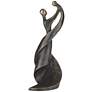 Mother and Child 13 3/4" High Smooth Bronze Statue