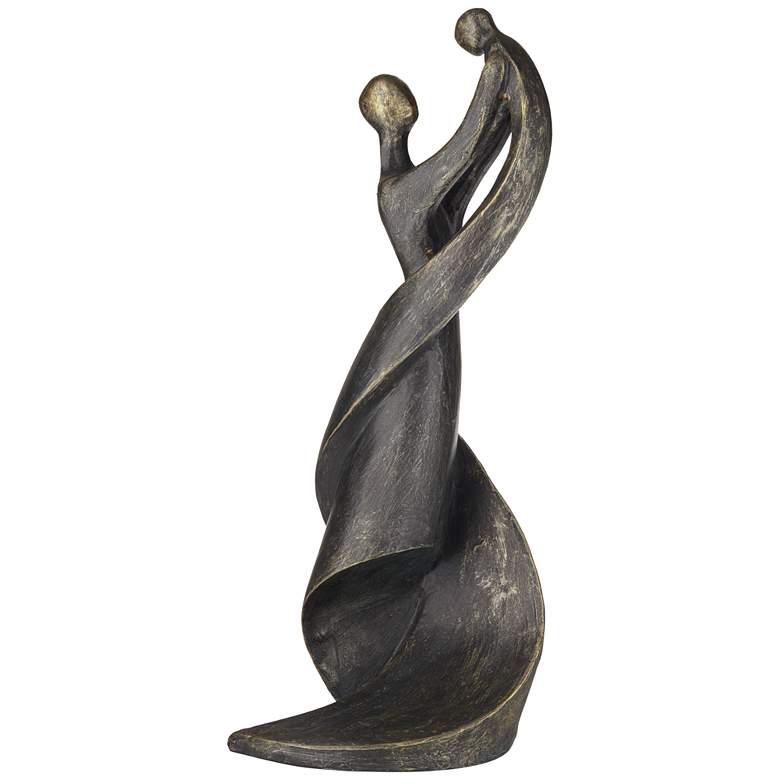 Image 6 Mother and Child 13 3/4" High Smooth Bronze Statue more views