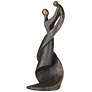 Mother and Child 13 3/4" High Smooth Bronze Statue
