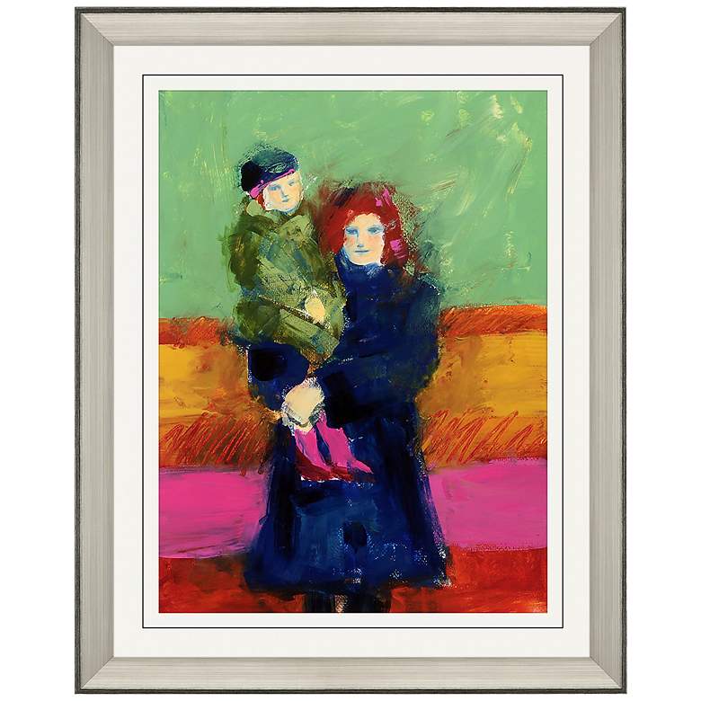 Image 1 Mother and Child 42" High Rectangular Giclee Framed Wall Art